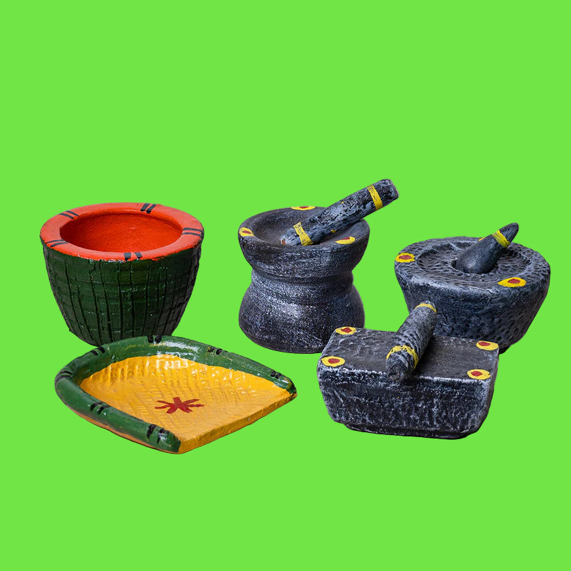 Hand-Painted Clay Choppu Set