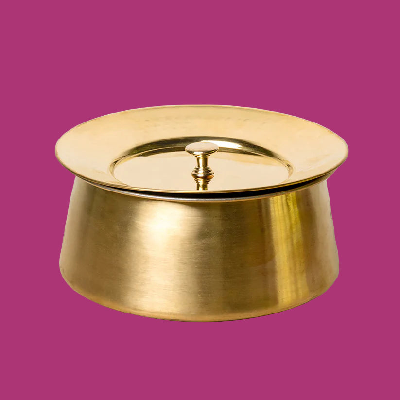 Heritage Brass Biriyani Pot – With Lid