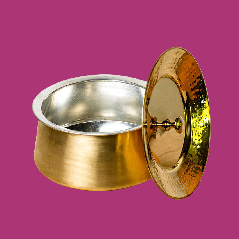 Heritage Brass Biriyani Pot – With Lid