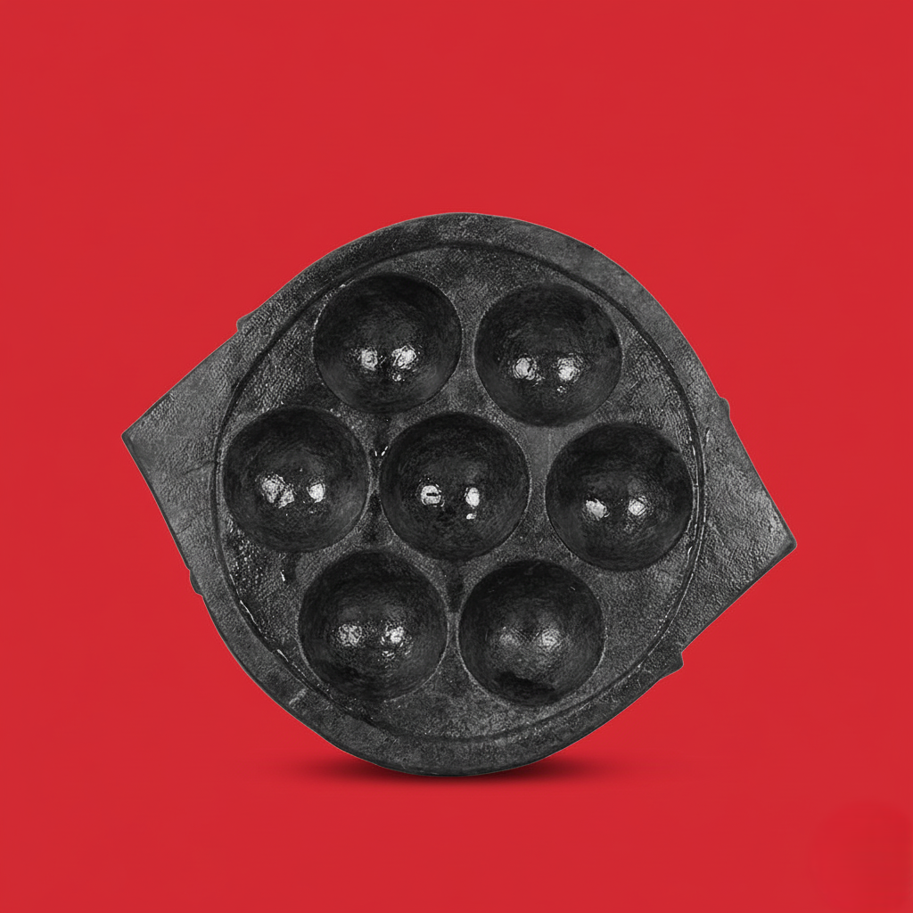 Soapstone Paniyaram Kal - 7 Cavity Naturally Seasoned