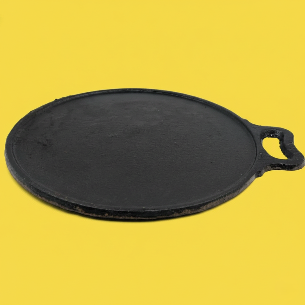 Cast Iron Dosa Tawa (11 Inch) + Iron Turner – Kitchen Combo Naturally Seasoned