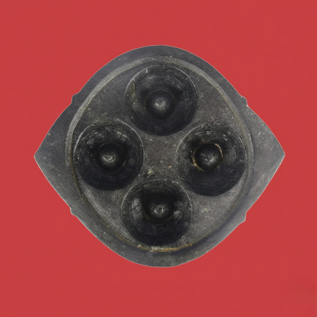 Soapstone Paniyaram Pan – 4-Cavity Conical Design