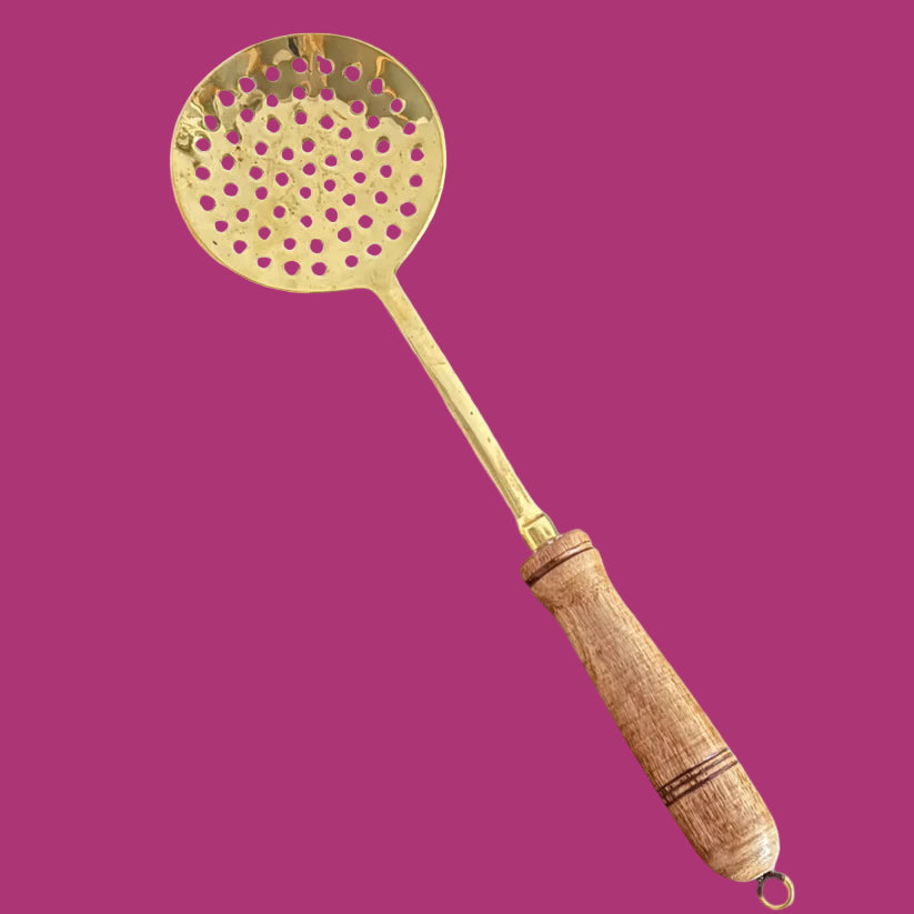 Heritage Brass Jallikarandi – Skimmer Spoon