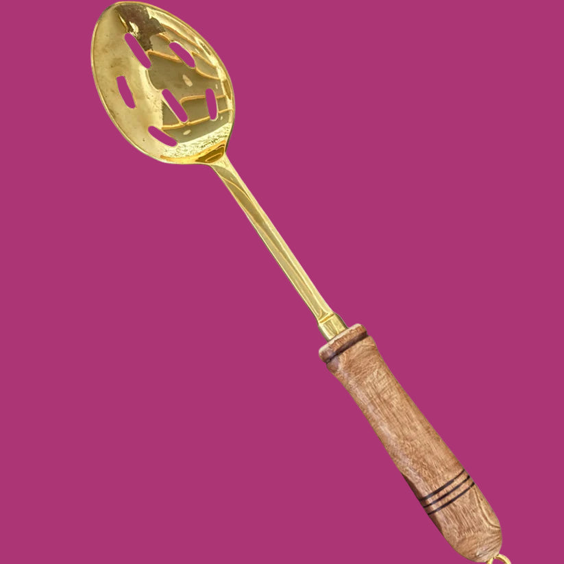 Pithalai Laddle – Traditional Brass Gravy Spatula