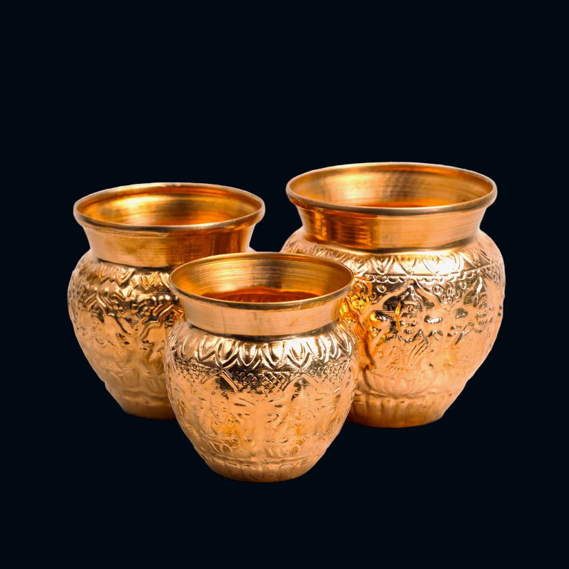 Heritage Copper Kalash - (Ashtalakshmi)