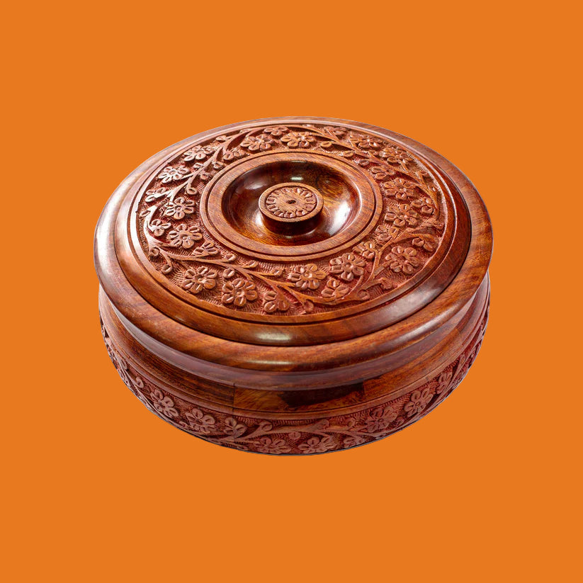 Heritage Roti Box – Handcrafted Wooden Storage