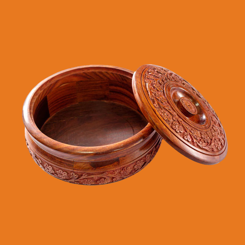 Heritage Roti Box – Handcrafted Wooden Storage