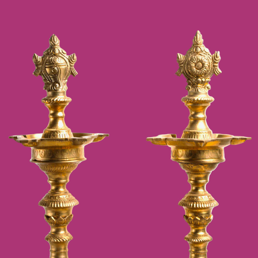 Heritage Brass Shanku Chakra Deepam